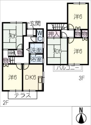 緑区曽根１丁目貸家の間取り