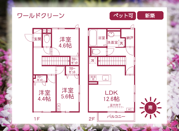 横浜市港北区師岡町のアパートの間取り