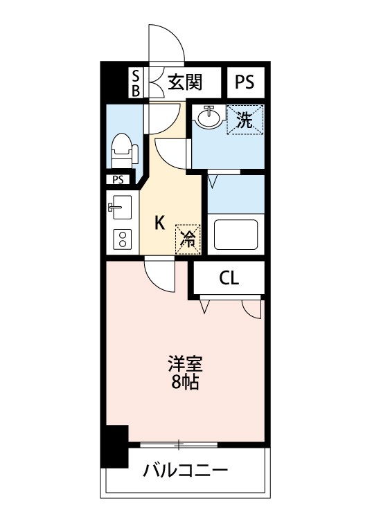 北九州市八幡西区岸の浦のマンションの間取り