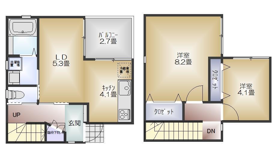 フィオーレ上直江ＡＢＣＤの間取り