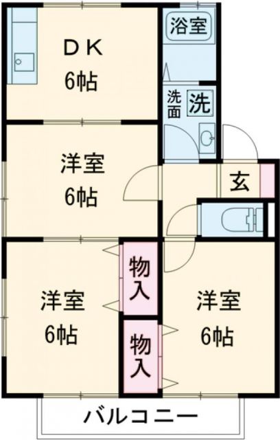 世田谷区成城のアパートの間取り