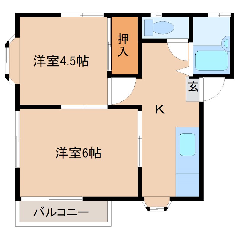 西山壱番館の間取り