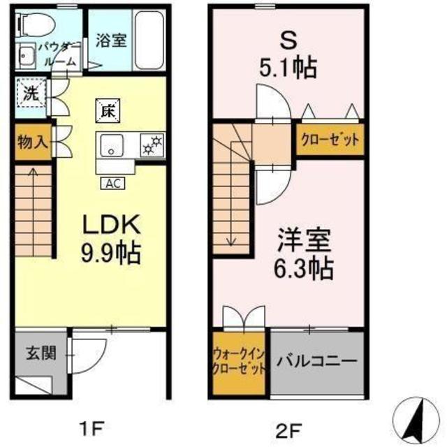 アンジュエール　Aの間取り