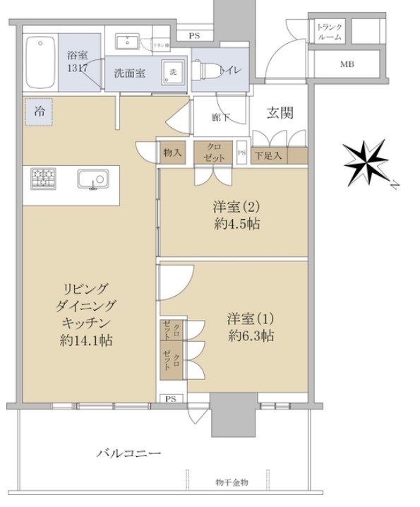 江東区有明のマンションの間取り