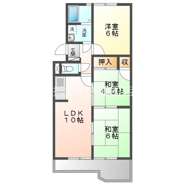 刈谷市泉田町のマンションの間取り