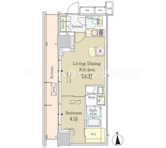 品川区東五反田のマンションの間取り