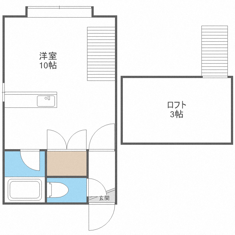 札幌市中央区南五条西のアパートの間取り