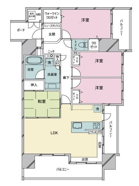 オーヴィジョン柳丸の間取り