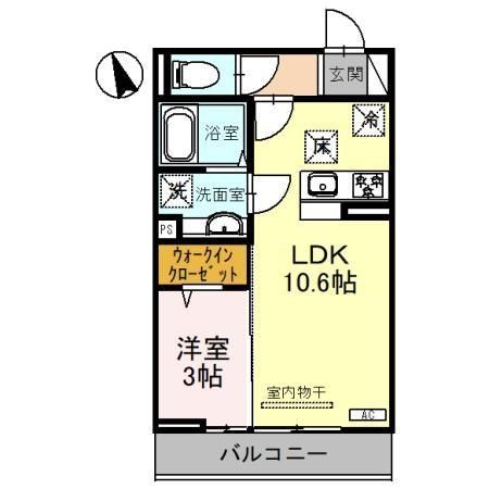 秩父市上野町のアパートの間取り