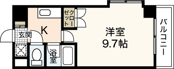 広島市西区大芝のマンションの間取り