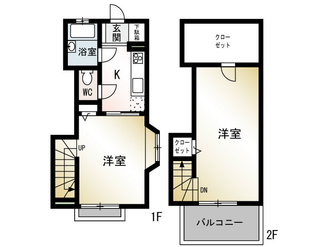 茅ヶ崎市本宿町のアパートの間取り