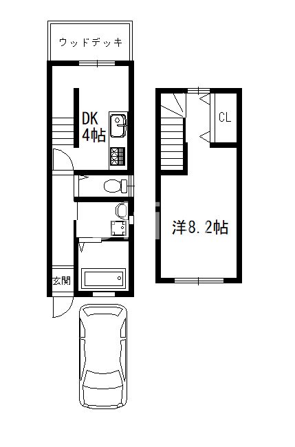 羽束師菱川町559-194貸家の間取り