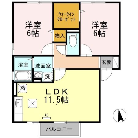 マイホーム星ノ浦　A棟の間取り