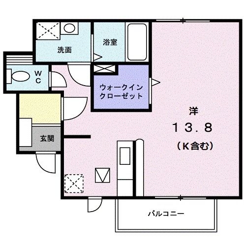 今治市南高下町のアパートの間取り