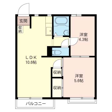 ＴＵハイツの間取り