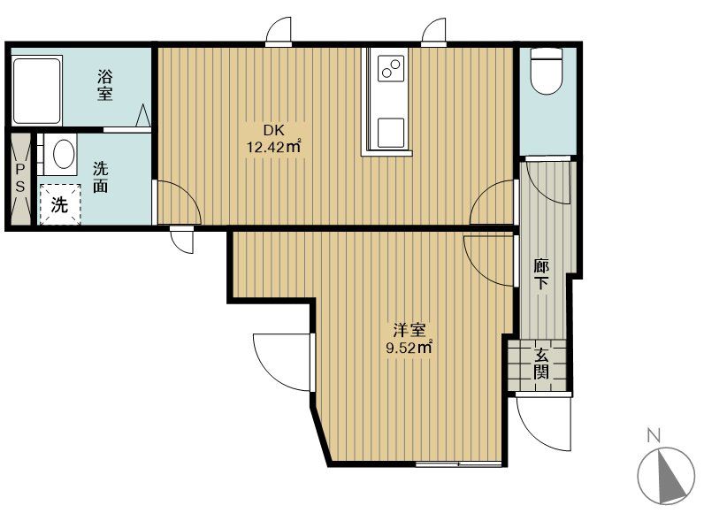 調布市国領町のアパートの間取り