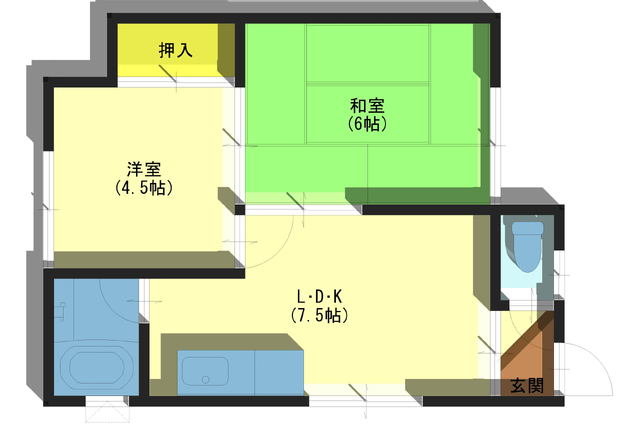 コーポあすなろの間取り