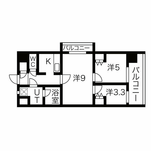 大阪市浪速区浪速東のマンションの間取り