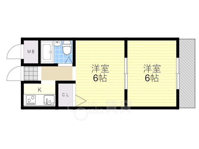 吹田市千里山東のマンションの間取り