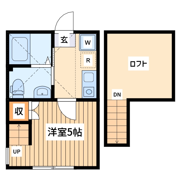 【相模原市南区北里のアパートの間取り】