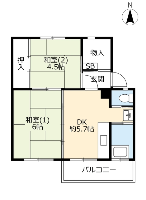 【ＵＲあけぼのの間取り】