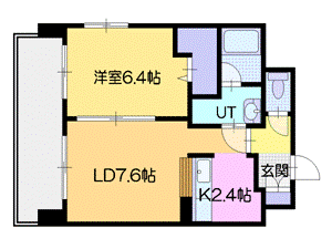 小樽市稲穂のマンションの間取り