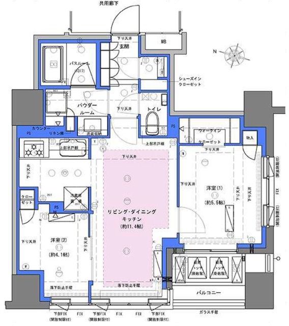 ディームス大手町ノースの間取り