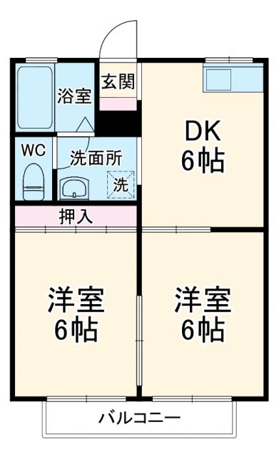 瑞穂市生津外宮前町のアパートの間取り