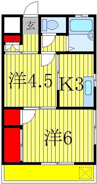 ダイアモンドフラットの間取り