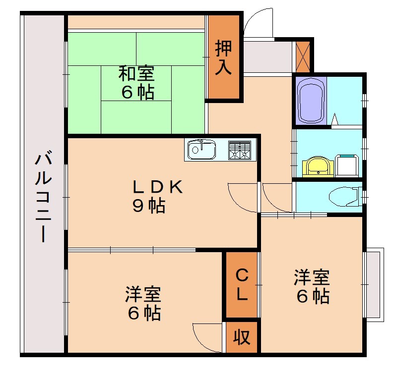 糟屋郡新宮町夜臼のマンションの間取り