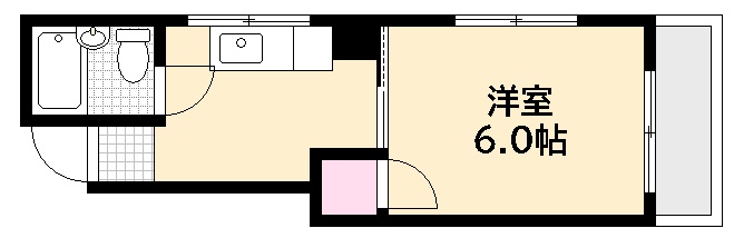 広島市西区横川町のマンションの間取り