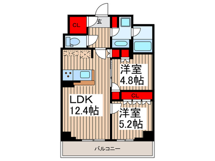 リーフシティ市川ザレジデンスの間取り写真