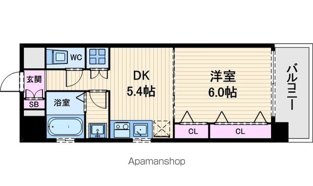 ラナップスクエア堺筋本町の間取り写真