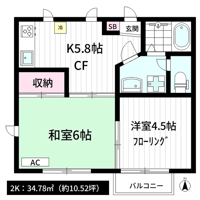 コーポKの間取り写真