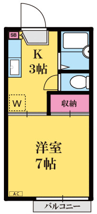 京成本線 京成八幡駅 徒歩13分 2階建 築36年の間取り写真