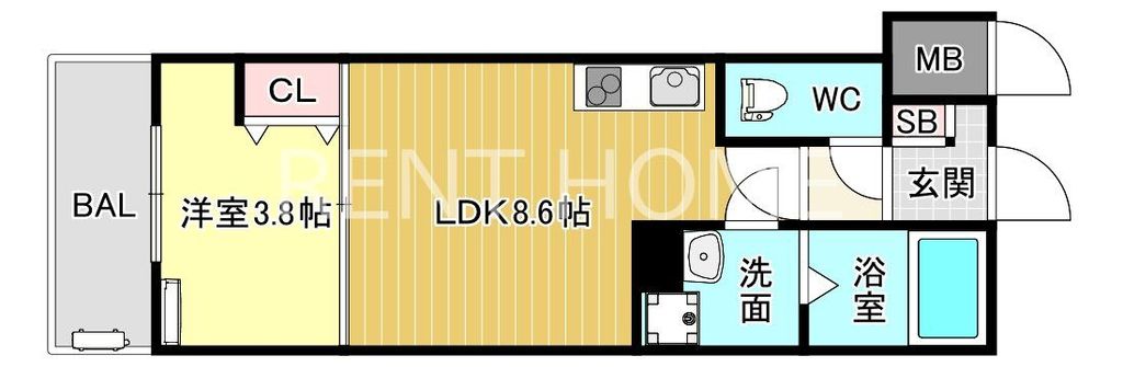 近鉄大阪線 弥刀駅 徒歩7分 3階建 築2年の間取り写真