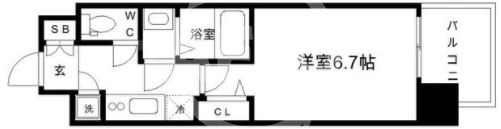レジュールアッシュ中之島SOUTHの間取り写真