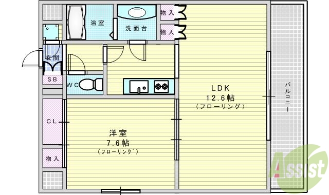 レジディア江坂の間取り写真