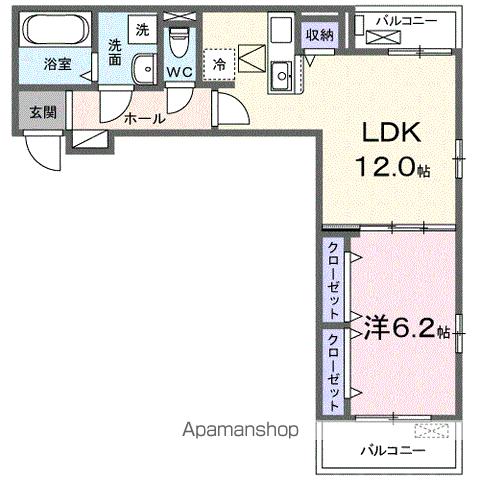 ＪＲ宇都宮線 東大宮駅 バス乗車時間：20分 最寄りバス停で下車 徒歩5分 3階建 築2年の間取り写真