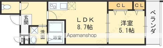 リバーサイド東久宝寺十番館の間取り写真