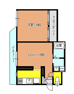 メゾンスエヒロＢの間取り