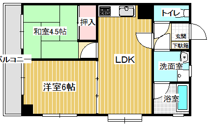 ゆうコーポの間取り