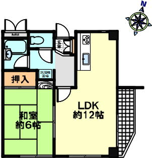 ベルメゾン岩屋の間取り