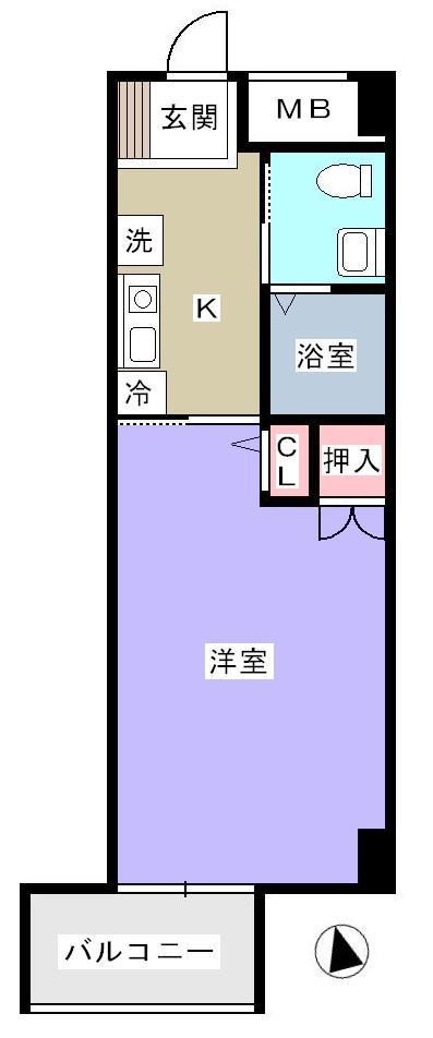 広島市中区本川町のマンションの間取り