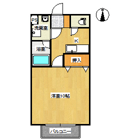 赤磐市岩田のマンションの間取り