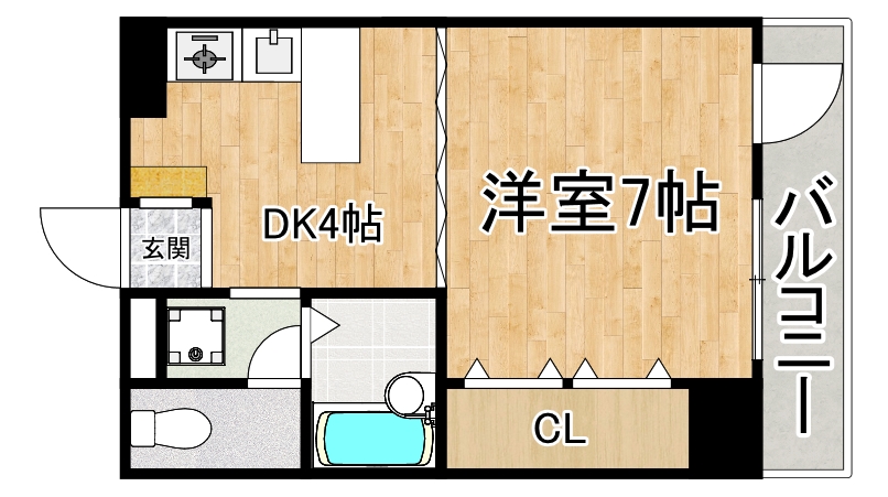 神戸市東灘区魚崎西町のマンションの間取り