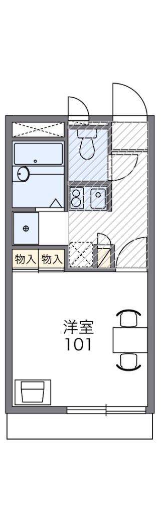 交野市星田のアパートの間取り