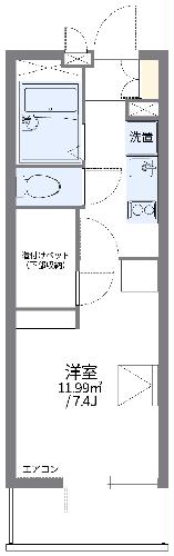 レオパレスラ　ソワの間取り