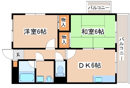 神戸市西区北別府のマンションの間取り