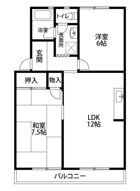 静帆マンションの間取り